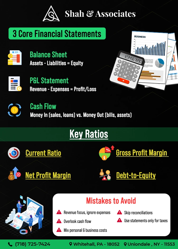 balance sheet income statement cash flow NYC