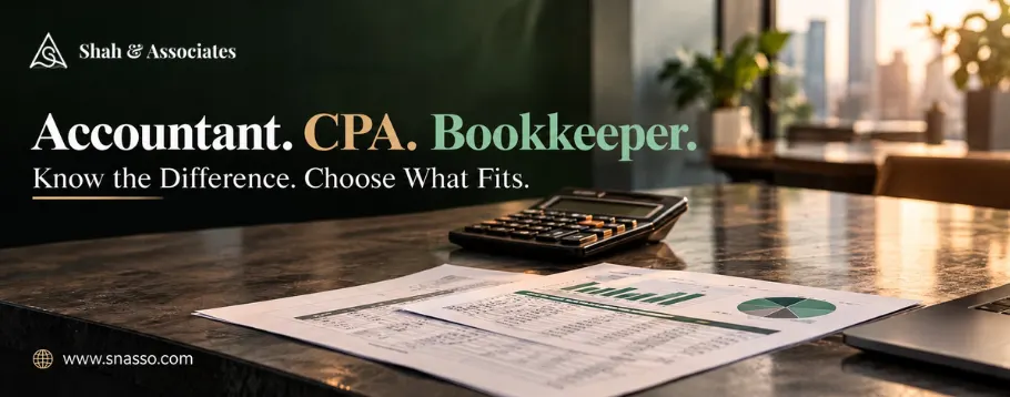accountant vs CPA vs bookkeeper